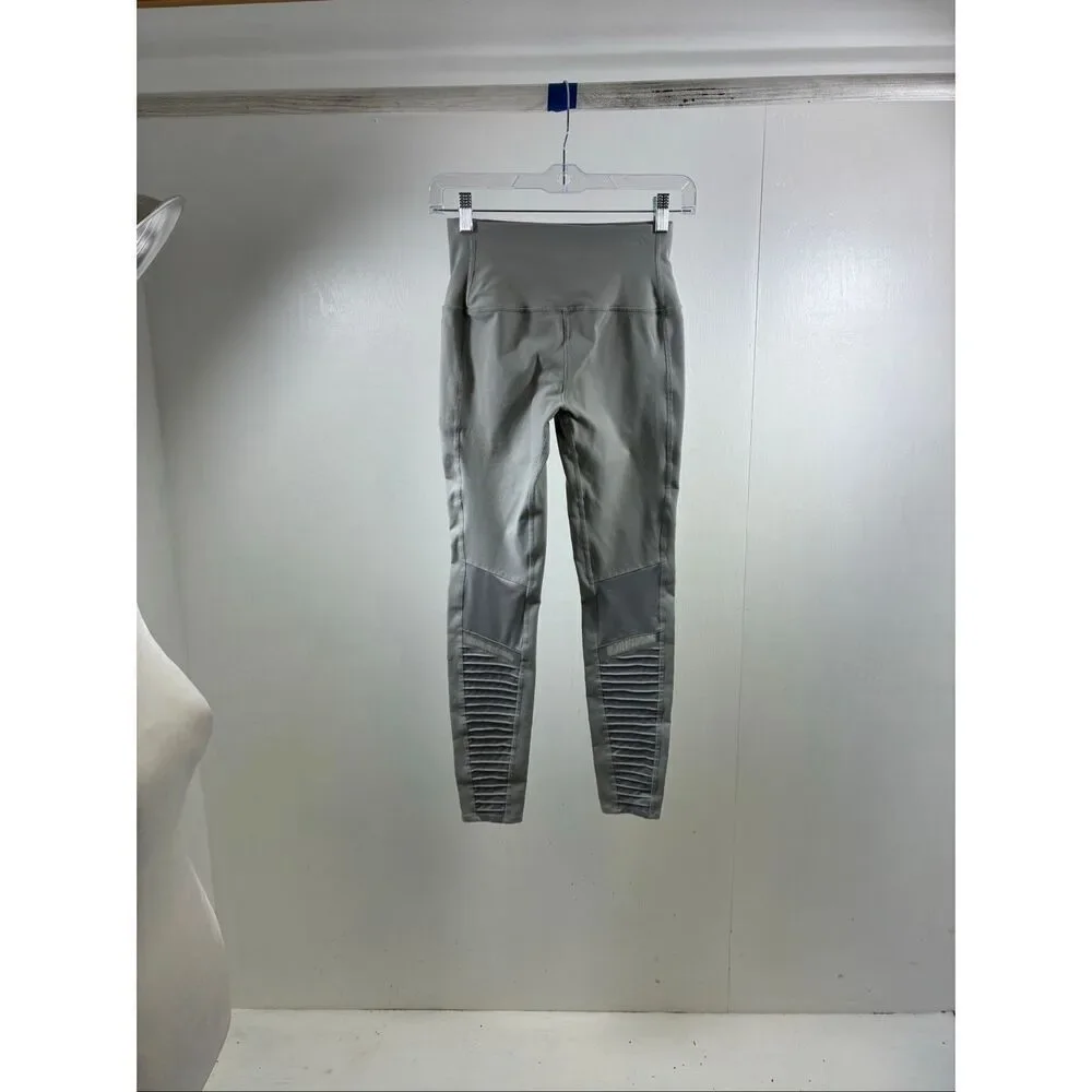 ALO Moto with Sheer Cutouts in Light Gray Size S